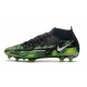 Nike Phantom GT2 Elite DF FG Nuovo Nero Metallic Platino Verde Strike