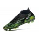 Nike Phantom GT2 Elite DF FG Nuovo Nero Metallic Platino Verde Strike