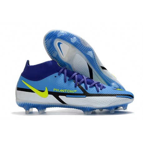 Nike Phantom GT2 Elite DF FG Nuovo Blu Giallo Grigio