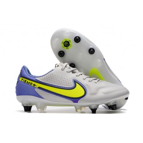 NNike Tiempo Legend IX Elite SG Pro AC Grigio Nebbia Volt Zaffiro