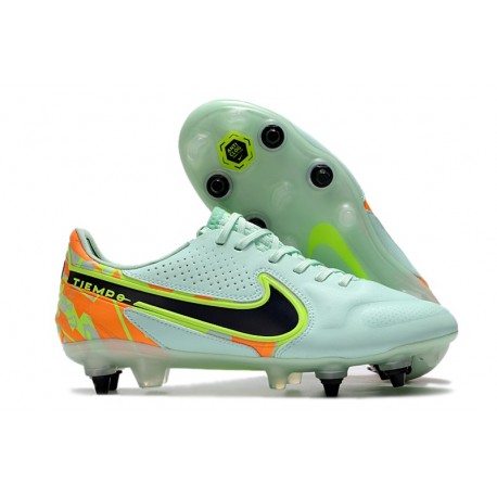 Nike Tiempo Legend IX Elite SG Pro AC Verde Orzo Blu Nerastro Arancione