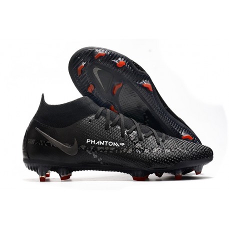 Nike Phantom GT Elite Dynamic Fit FG Nero Grigio Fumo Scuro Summit Bianco