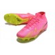 Nike Air Zoom Mercurial Superfly 9 Elite SG Rosa Blast Volt Gridiron