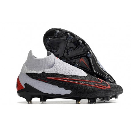 Nike Phantom Gripknit Elite DF FG Nero Grigio Rosso