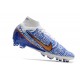 Nike Zoom Mercurial Superfly IX Elite AG Bianco Blu Oro