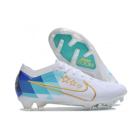 Nuove Nike Zoom Mercurial Vapor 15 Elite FG Bianco Blu Oro
