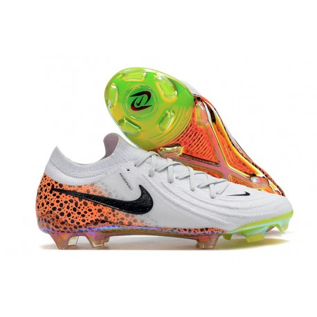 Scarpe Nike Phantom GX 2 Elite FG Bianco Nero Arancione