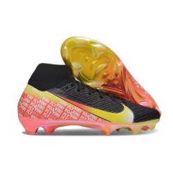 Nike Zoom Mercurial Superfly 10 Elite FG Nero Giallo Arancione