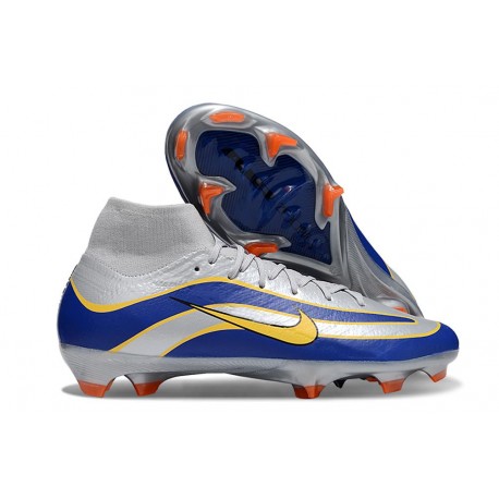 Nike Zoom Mercurial Superfly 10 Elite FG Argento Blu 