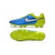 Scarpe da Calcio Nike Tiempo Legend V FG Blu Volt Bianco