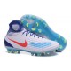 2016 Scarpe da Calcio Nike Magista Obra 2 FG Bianco Blu Arancione
