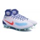 2016 Scarpe da Calcio Nike Magista Obra 2 FG Bianco Blu Arancione