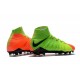 Scarpe da Calcio Nuovo Nike Hypervenom Phantom 3 DF FG - Verde Arancio
