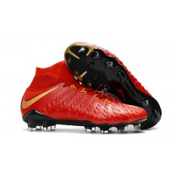 Scarpe da Calcio Nuovo Nike Hypervenom Phantom 3 DF FG - Rosso Oro
