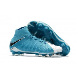 Scarpe da Calcio Nuovo Nike Hypervenom Phantom 3 DF FG - Blu Bianco