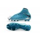 Scarpe da Calcio Nuovo Nike Hypervenom Phantom 3 DF FG - Blu Bianco