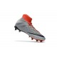 Scarpe da Calcio Nuovo Nike Hypervenom Phantom 3 DF FG - Rosso Grigio Nero