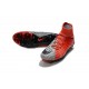Scarpe da Calcio Nuovo Nike Hypervenom Phantom 3 DF FG - Rosso Grigio Nero
