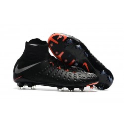 Scarpe da Calcio Nuovo Nike Hypervenom Phantom 3 DF FG - Nero Metallico