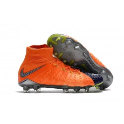 Scarpe da Calcio Nuovo Nike Hypervenom Phantom 3 DF FG - Arancio Blu