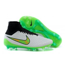 Scarpe Da Calcio Nike - Scarpe Nike Magista Obra Fg - Terreni Compatti - Nero Bianco Verde