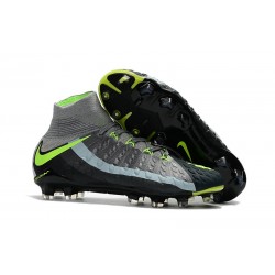 Nike Hypervenom Phantom III Dynamic Fit FG ACC Scarpa Calcio (Nero Grigio Verde)