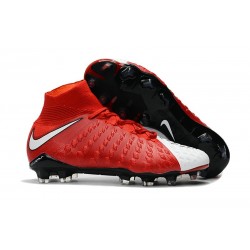 Scarpe da Calcio Nuovo Nike Hypervenom Phantom 3 DF FG - Rosso Bianco