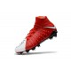 Scarpe da Calcio Nuovo Nike Hypervenom Phantom 3 DF FG - Rosso Bianco