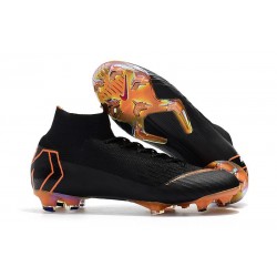 Scarpe Da Calcio Nike Mercurial Superfly VI 360 Elite FG - Uomo Nero Arancione Bianco