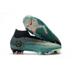 Scarpe Da Calcio Nike Mercurial Superfly VI Club Ronaldo FG - Uomo Giada Clear Oro Metallic Nero