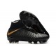 Nuovo Nike Hypervenom Phantom III DF FG Scarpa Calcio Nero Oro Metallic