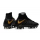 Nuovo Nike Hypervenom Phantom III DF FG Scarpa Calcio Nero Oro Metallic
