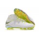 Nuovo Nike Hypervenom Phantom III Elite DF FG Scarpa Calcio Bianco Grigio Metallic Volt
