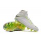 Nuovo Nike Hypervenom Phantom III Elite DF FG Scarpa Calcio Bianco Grigio Metallic Volt