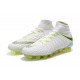 Nuovo Nike Hypervenom Phantom III Elite DF FG Scarpa Calcio Bianco Grigio Metallic Volt