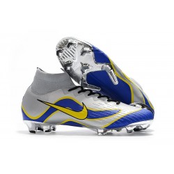 Scarpe Da Calcio Nike Mercurial Superfly VI 360 Elite FG - Uomo Argento Blu Giallo
