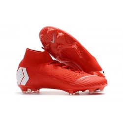 Scarpe Da Calcio Nike Mercurial Superfly VI 360 Elite FG - Uomo Rosso Bianco