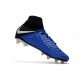 Nuovo Nike Hypervenom Phantom III DF FG Scarpa Calcio Blu Nero Argento