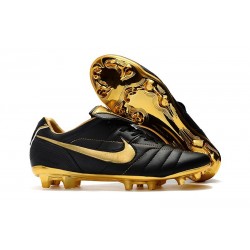 Scarpe Da Calcio Nike Tiempo Legend VII 10R Elite FG Nero Oro Metallico