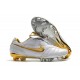 Scarpe Da Calcio Nike Tiempo Legend VII 10R Elite FG Bianco Oro