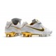 Scarpe Da Calcio Nike Tiempo Legend VII 10R Elite FG Bianco Oro