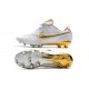 Scarpe Da Calcio Nike Tiempo Legend VII 10R Elite FG Bianco Oro