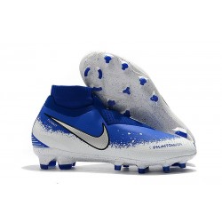 Scarpe da Calcio Nike Phantom Vision Elite DF FG Blu Argento Bianco
