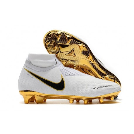 Scarpe da Calcio Nike Phantom Vision Elite DF FG Oro Bianco