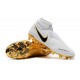 Scarpe da Calcio Nike Phantom Vision Elite DF FG Oro Bianco