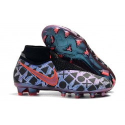 Scarpe da Calcio Nike Phantom Vision Elite DF FG Blu Nero Rossa