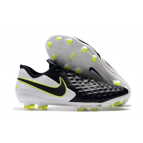 Scarpe Nuovo Nike Tiempo Legend 8 Elite FG Nero Bianco