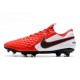 Scarpe Nuovo Nike Tiempo Legend 8 Elite FG Bianco Rosso Nero