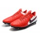 Scarpe Nuovo Nike Tiempo Legend 8 Elite FG Bianco Rosso Nero