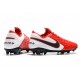 Scarpe Nuovo Nike Tiempo Legend 8 Elite FG Bianco Rosso Nero